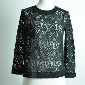 Banana Republic Petite Lace Top